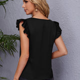 Clasi Blusa de cuello V sisa con fruncido