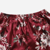 3 piezas Shorts de dormir con estampado floral de Satin