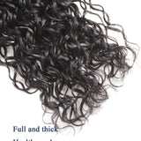 Extensiones de cabello humano negro Natural virgen con ondas al agua, 3 piezas, extensiones de cabello tejido de 8-30 pulgadas, extensiones de cabello de trama para mujeres