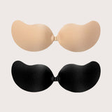 2 piezas Conjunto de Brasier push up adhesivo en forma de mango