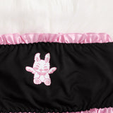 ROMWE Kawaii Set de lenceria bandeau con estampado de dibujos animados ribete fruncido