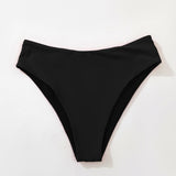 Swim Basics Fondo De Bikini De Cintura Alta Plisado