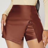 SXY Skort de dos capas bajo PU