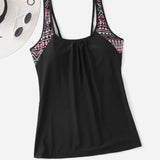 Swim Curve Top tankini estampado geometrico fruncido