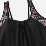 Swim Curve Top tankini estampado geometrico fruncido