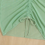 Swim 3 piezas simple Banador bikini triangulo halter & Cover up