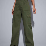 EZwear Jeans cargo de talle alto