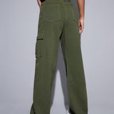 EZwear Jeans cargo de talle alto