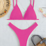 Swim Banador bikini con textura triangulo corte alto