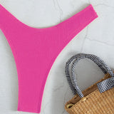 Swim Banador bikini con textura triangulo corte alto