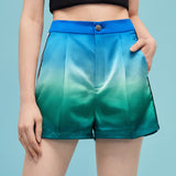 KARISSA SCHNEIDER Shorts Degradados Laterales Con Ribete En Contraste Y Bloques De Color