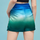 KARISSA SCHNEIDER Shorts Degradados Laterales Con Ribete En Contraste Y Bloques De Color
