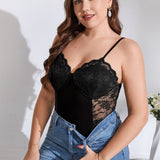 Body de tirantes bustier panel con encaje