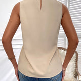 Blusa fruncido cuello de espalda con abertura de ojo