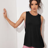 Yoga Basic Top tank deportivo unicolor sisa caida