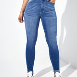 EZwear Jeans ajustados ribete sin dobladillo