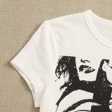 ICON Camiseta Corta Con Grafico De Figura De Los Anos 90 Para Y2k
