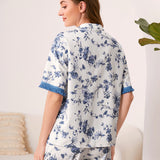 Unity Top para dormir con estampado floral con fleco puno