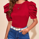 Blusa de manga farol con cordon trasero