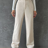 EZwear Pantalones de talle alto de pana