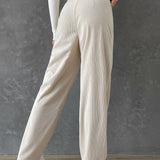 EZwear Pantalones de talle alto de pana