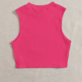 EZwear Top tank unicolor tejido de canale