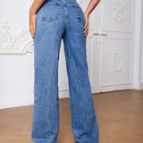 Tall Jeans de pierna recta con bolsillo oblicuo