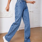 Tall Jeans de pierna recta con bolsillo oblicuo