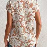 LUNE Blusa con estampado floral de cuello V