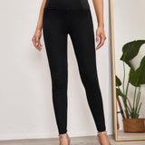 Prive Jeggings curvos de cintura ancha de color combinado