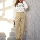 EZwear Pantalones jogger de cintura con cordon