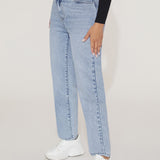 PETITE Jeans de pierna recta escalonado cintura