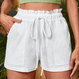 EZwear Shorts ribete fruncido de cintura con cordon