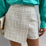 Frenchy Skort de cuadros cruzado delantero