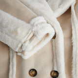 Eilly Bazar Abrigo con botones felpa forro