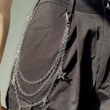 ROMWE Fairycore Cadena de pantalon a capas accesorio de estrella