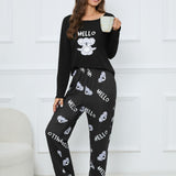 Conjunto de pijama con estampado de koala & letra