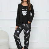 Conjunto de pijama con estampado de koala & letra