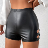 BAE Shorts con abertura lateral PU