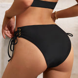 Swim Bottom de bikini con ojal con cordon lateral