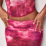 BAE Skort de tie dye fruncido lateral