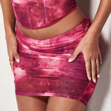 BAE Skort de tie dye fruncido lateral