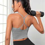 Yoga Basic Top de tirantes de espalda con tira cruzada deportivo