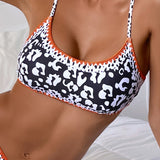 Swim Top bikini con estampado