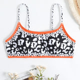 Swim Top bikini con estampado