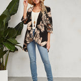 EMERY ROSE kimono con estampado tropical con parte delantera abierta