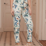 Frenchy Pantalones con cinturon con volante con estampado floral