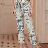 Frenchy Pantalones con cinturon con volante con estampado floral