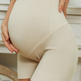 Underwear&Sleepwear Maternity Shorts de punto acanalado de talle alto para Maternidad