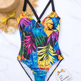 Swim Banador una pieza con estampado tropical